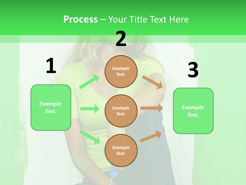 Colour Young Girl PowerPoint Template