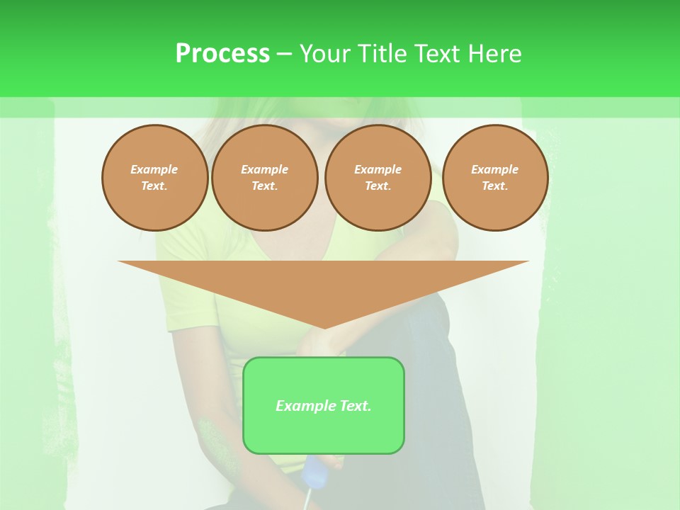 Colour Young Girl PowerPoint Template