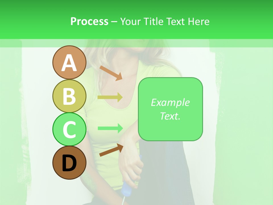 Colour Young Girl PowerPoint Template