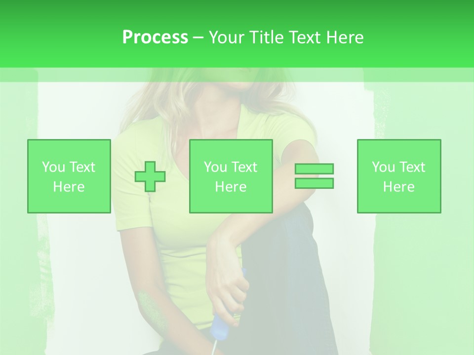 Colour Young Girl PowerPoint Template