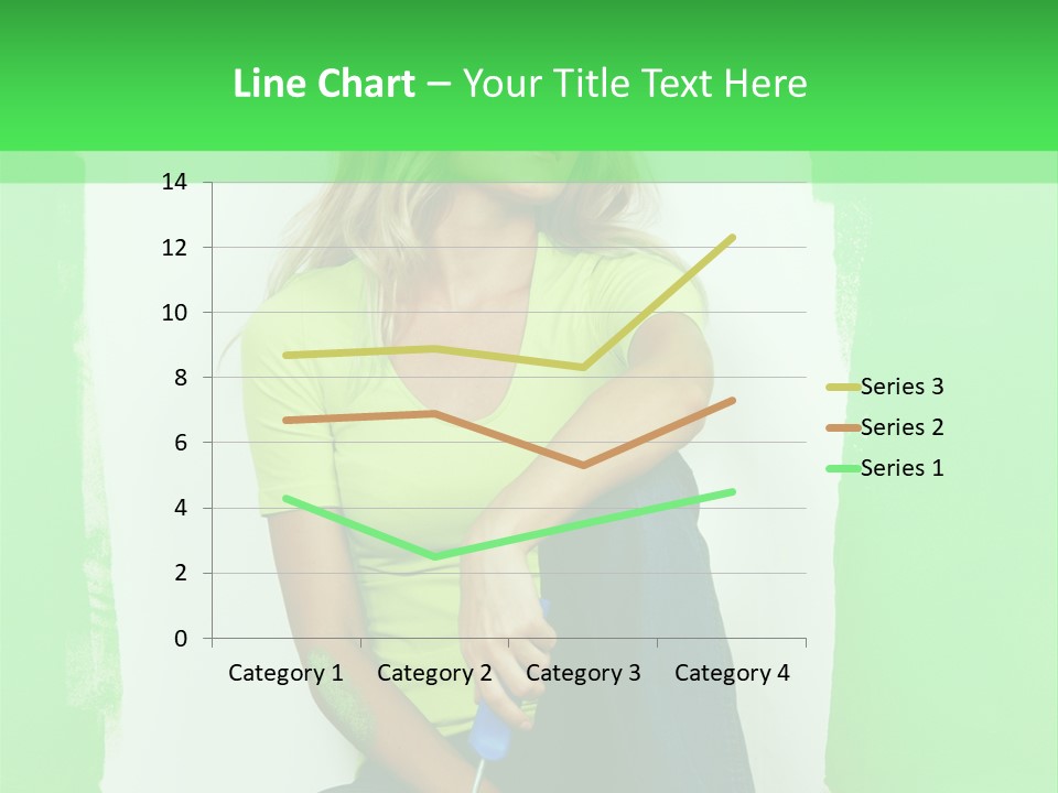 Colour Young Girl PowerPoint Template