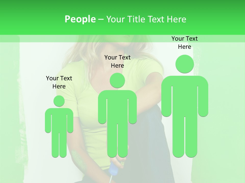 Colour Young Girl PowerPoint Template