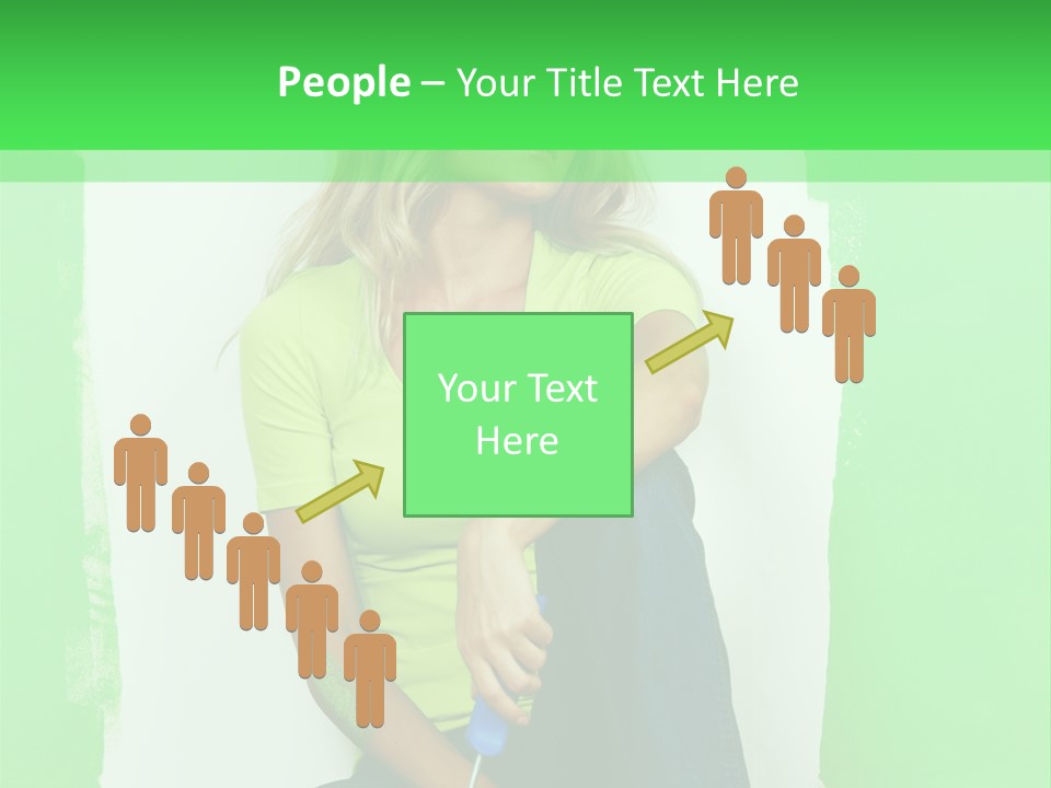 Colour Young Girl PowerPoint Template