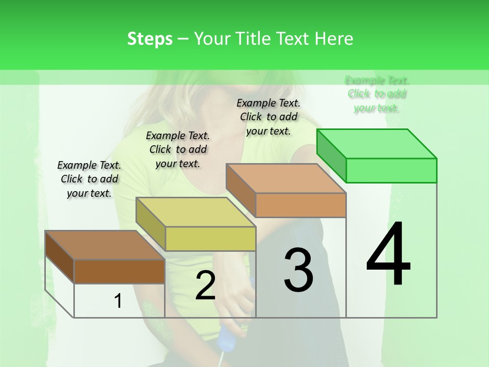 Colour Young Girl PowerPoint Template