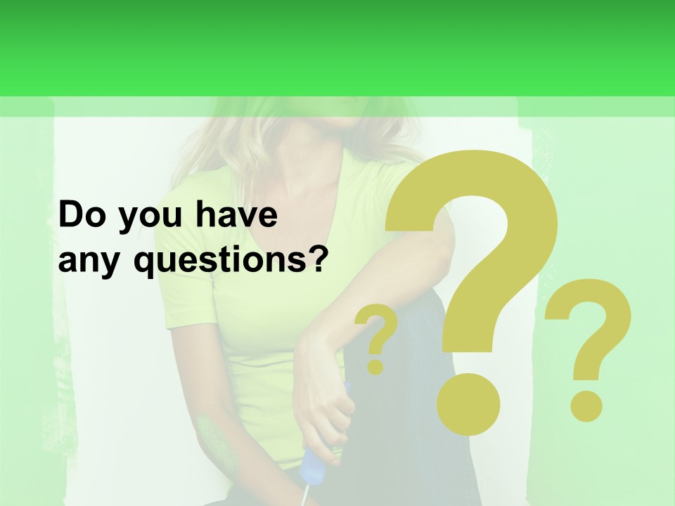 Colour Young Girl PowerPoint Template