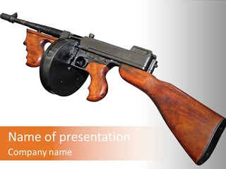 Machine Mafia Rifle PowerPoint Template
