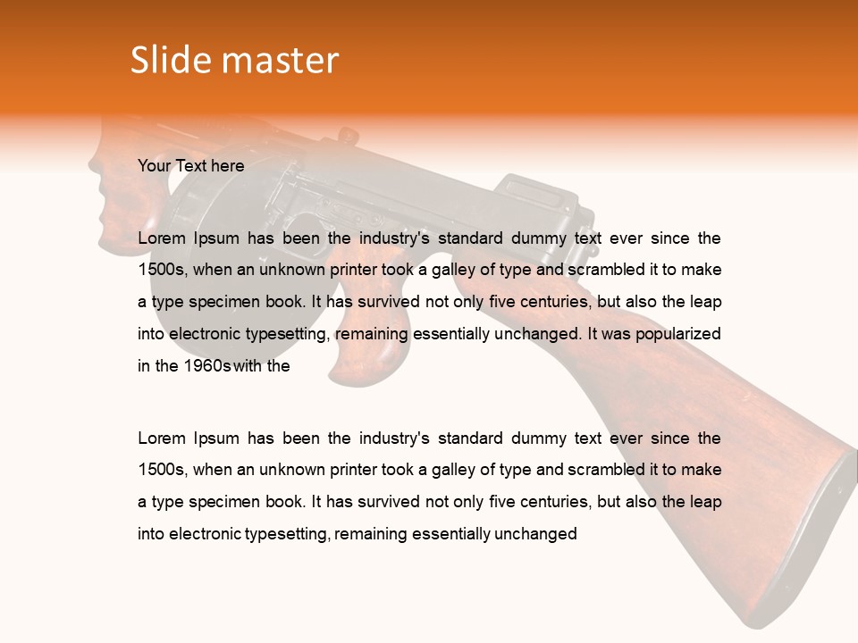 Machine Mafia Rifle PowerPoint Template