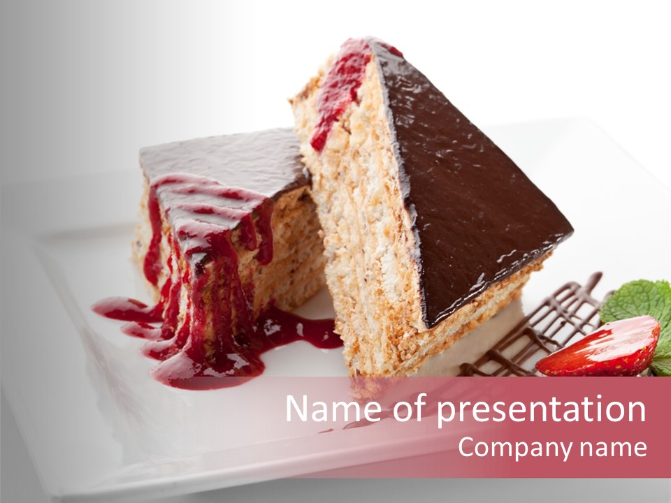 Closeup Pastry Food PowerPoint Template