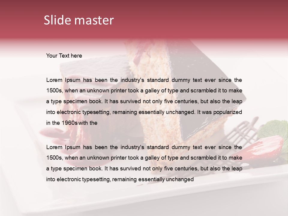 Closeup Pastry Food PowerPoint Template