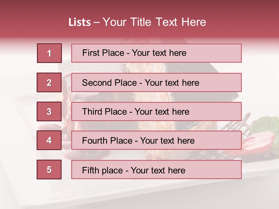 Closeup Pastry Food PowerPoint Template