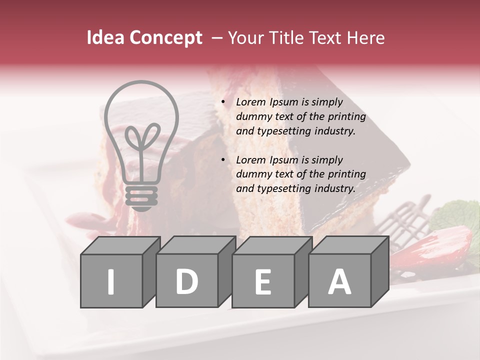 Closeup Pastry Food PowerPoint Template