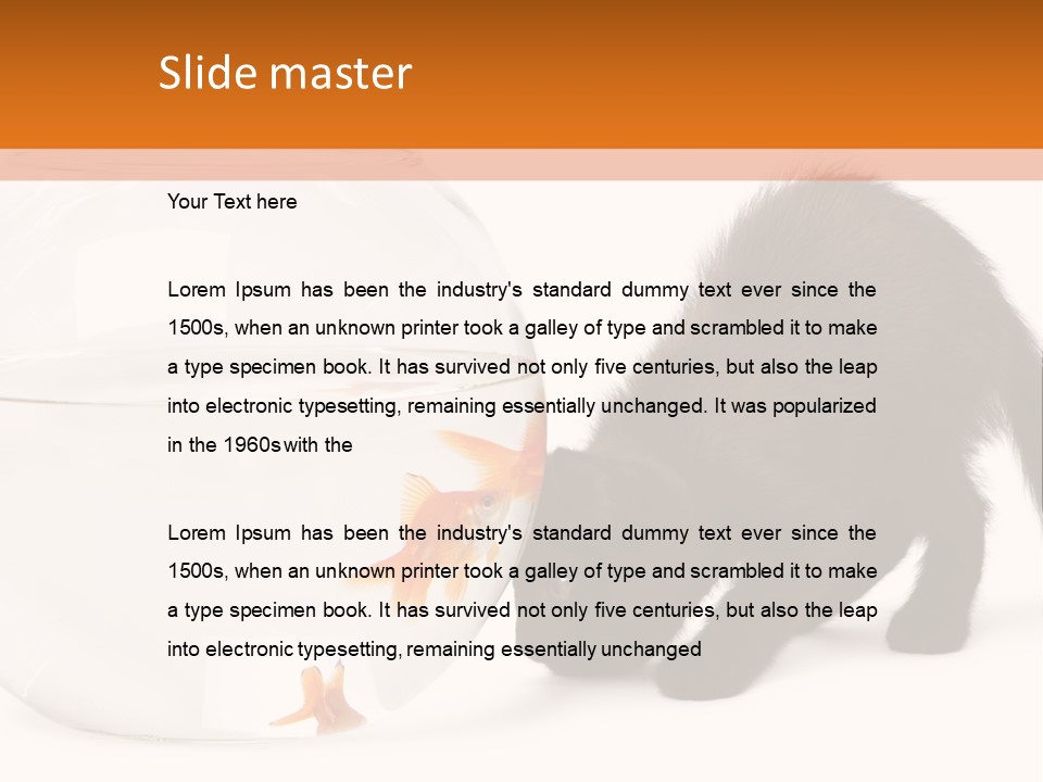 Bowl Feline Mammal PowerPoint Template