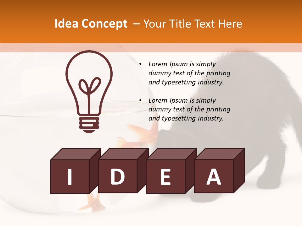 Bowl Feline Mammal PowerPoint Template