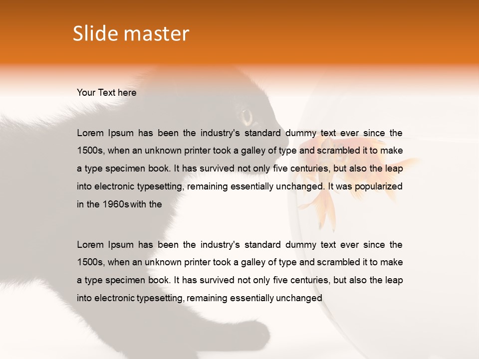 Animal Cat Attentive PowerPoint Template