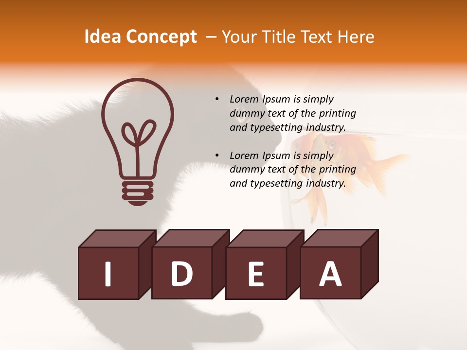 Animal Cat Attentive PowerPoint Template