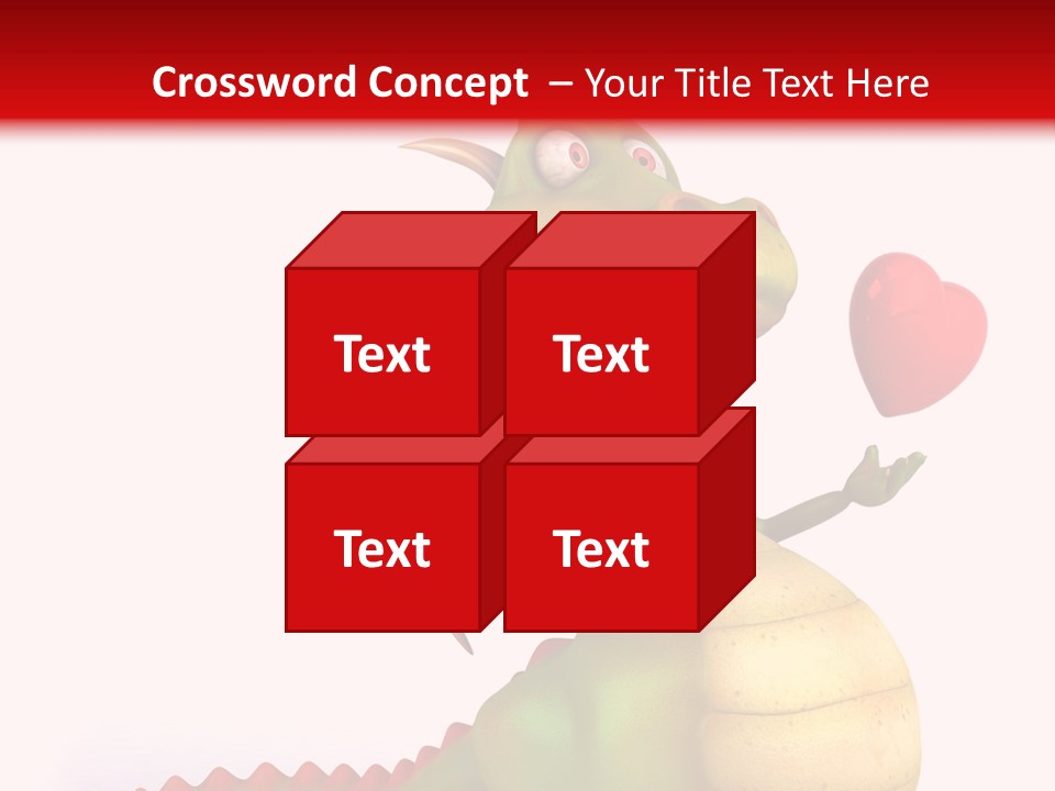 Cartoon Dinosaur Symbol PowerPoint Template