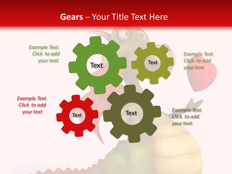 Cartoon Dinosaur Symbol PowerPoint Template