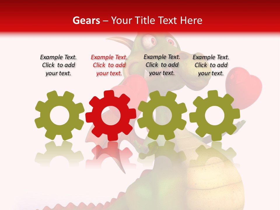 Cartoon Dinosaur Symbol PowerPoint Template