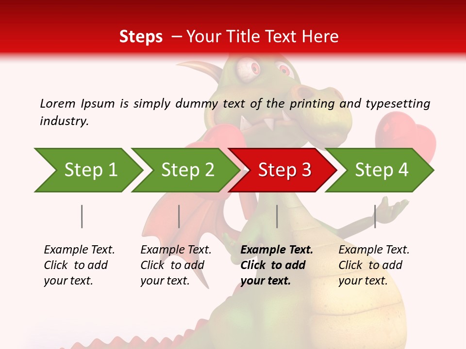 Cartoon Dinosaur Symbol PowerPoint Template
