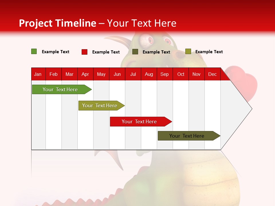 Cartoon Dinosaur Symbol PowerPoint Template