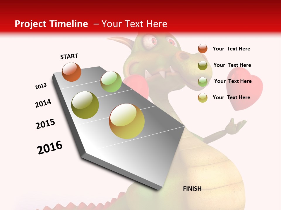 Cartoon Dinosaur Symbol PowerPoint Template