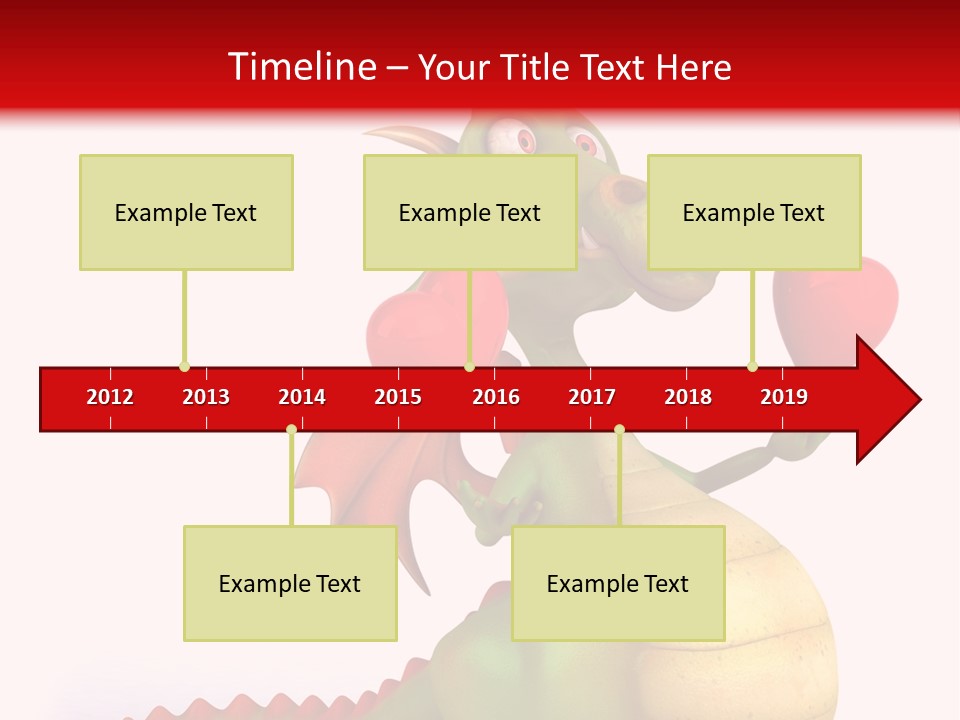 Cartoon Dinosaur Symbol PowerPoint Template