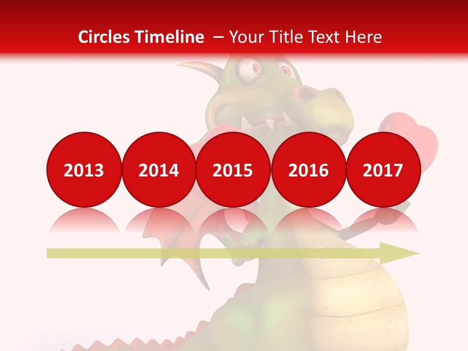 Cartoon Dinosaur Symbol PowerPoint Template