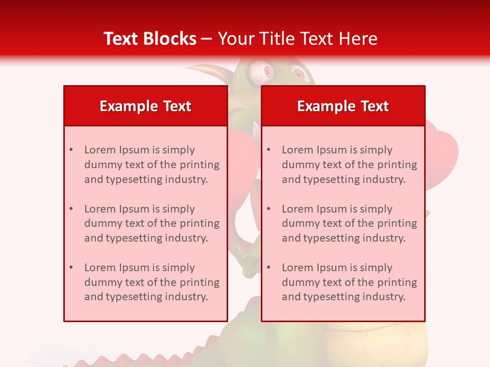Cartoon Dinosaur Symbol PowerPoint Template
