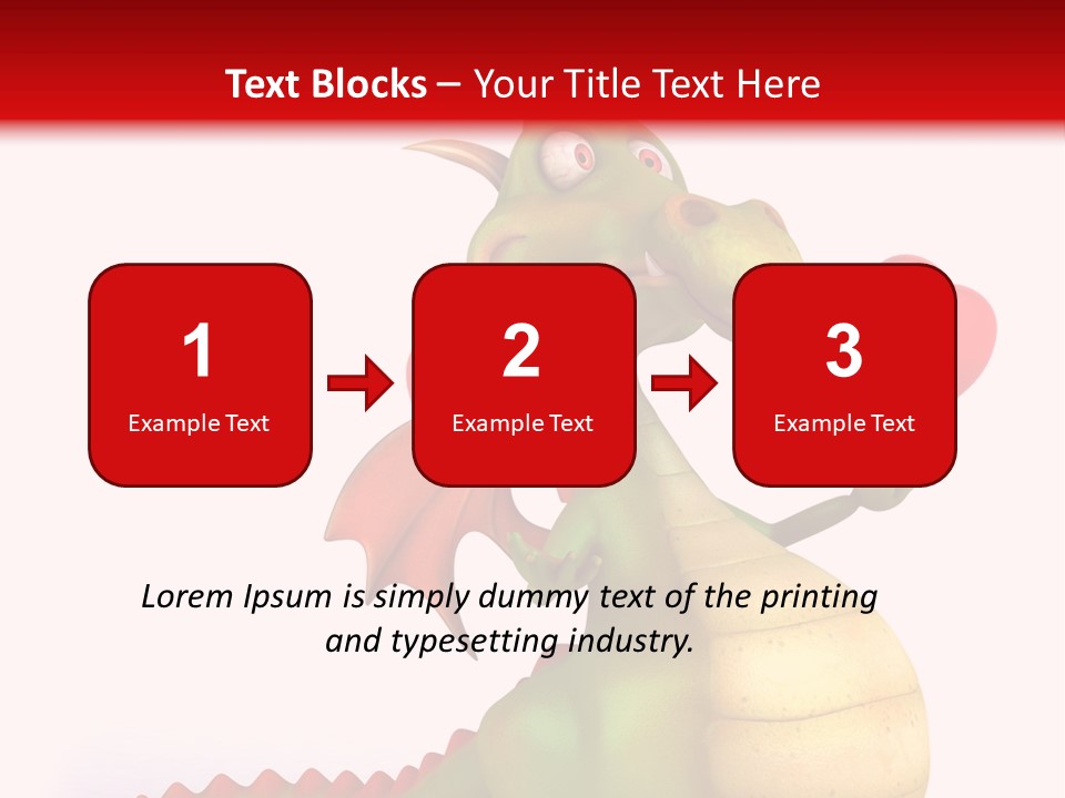 Cartoon Dinosaur Symbol PowerPoint Template