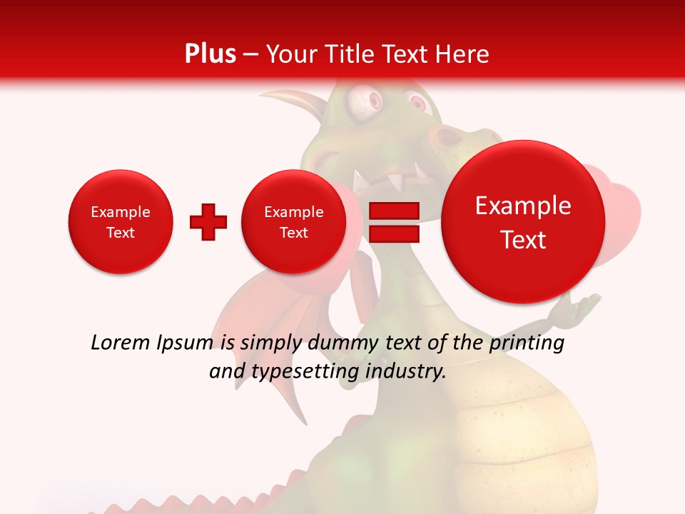 Cartoon Dinosaur Symbol PowerPoint Template