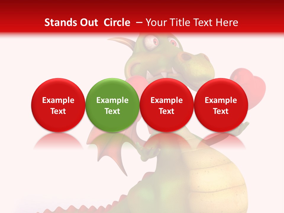 Cartoon Dinosaur Symbol PowerPoint Template