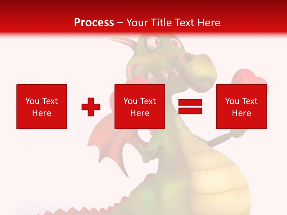 Cartoon Dinosaur Symbol PowerPoint Template