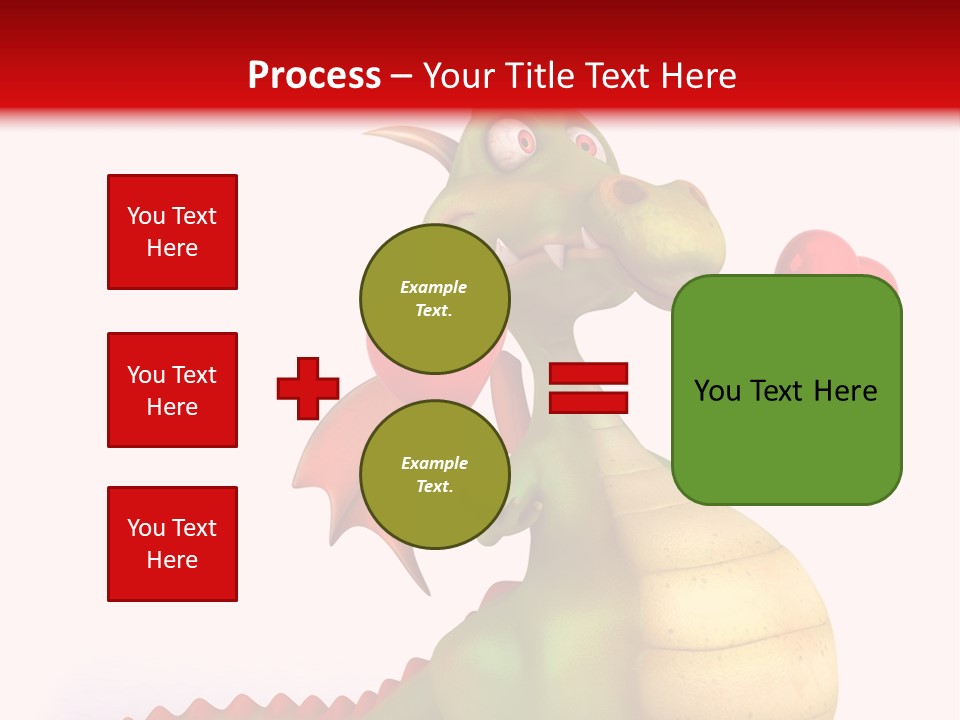 Cartoon Dinosaur Symbol PowerPoint Template