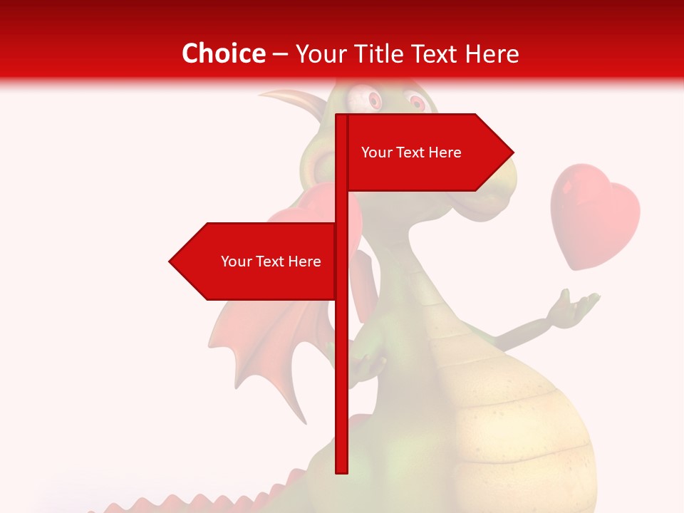 Cartoon Dinosaur Symbol PowerPoint Template