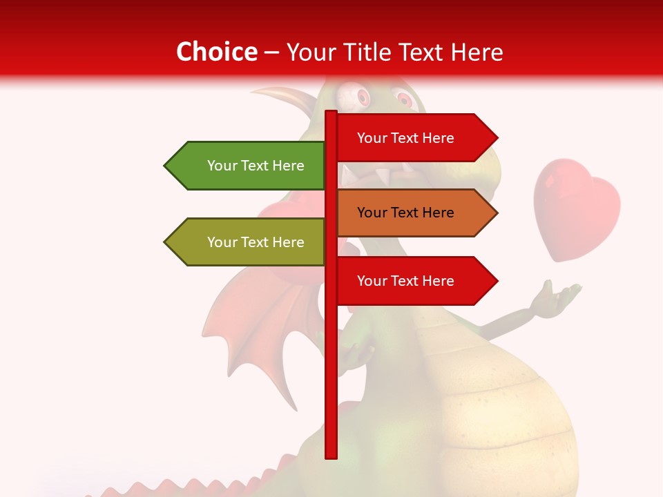 Cartoon Dinosaur Symbol PowerPoint Template
