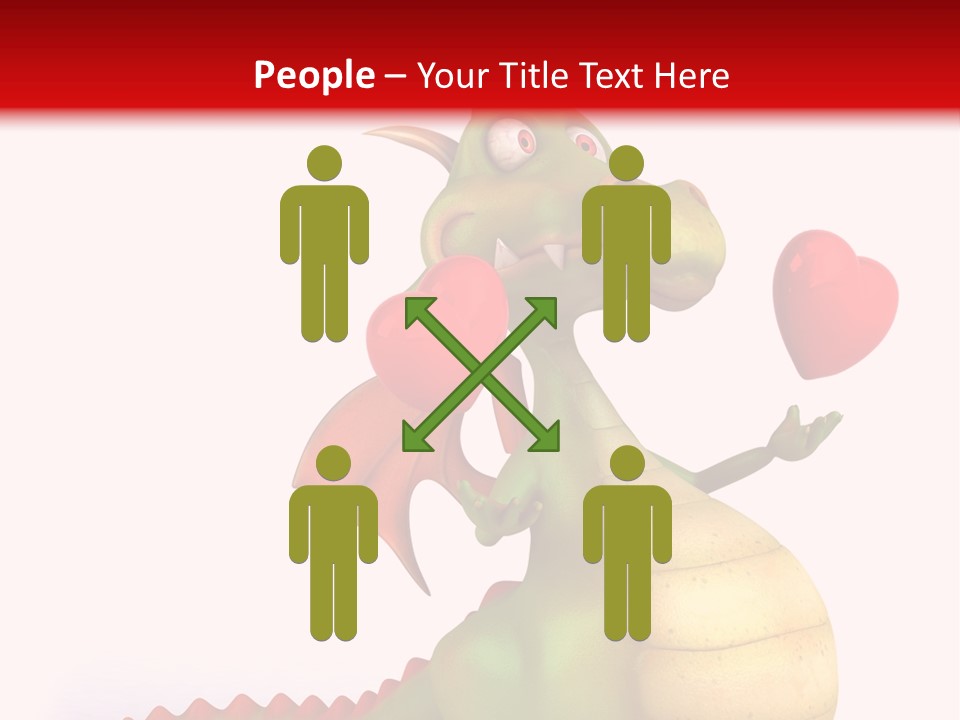 Cartoon Dinosaur Symbol PowerPoint Template