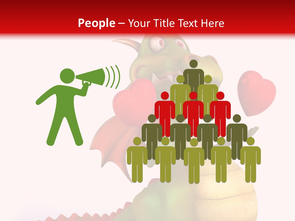 Cartoon Dinosaur Symbol PowerPoint Template