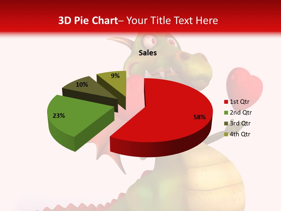Cartoon Dinosaur Symbol PowerPoint Template