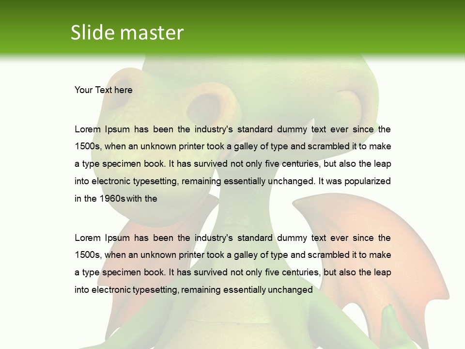 Lizard Wing Cute PowerPoint Template