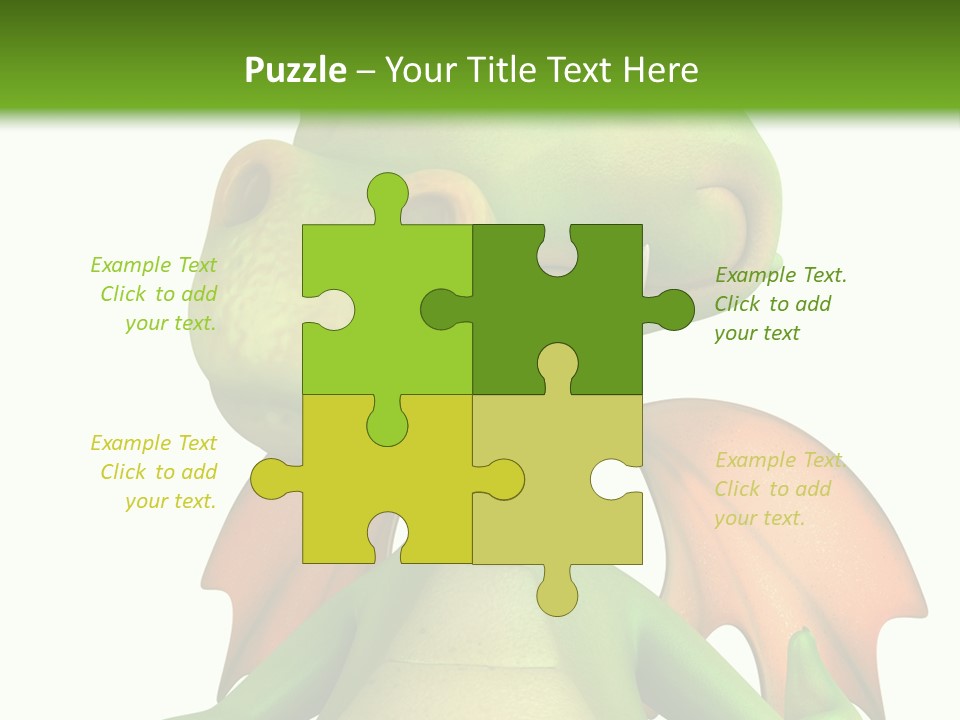 Lizard Wing Cute PowerPoint Template