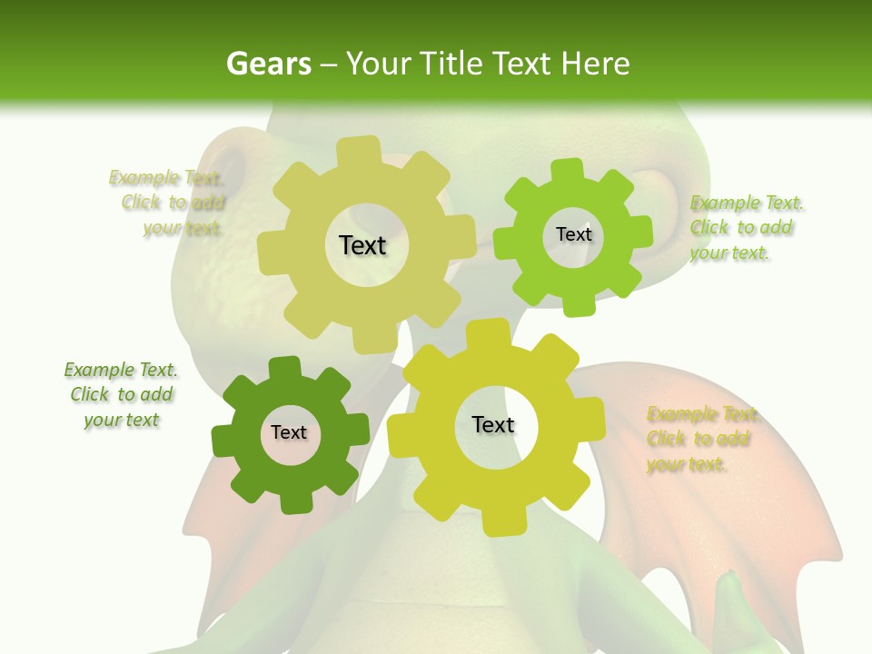 Lizard Wing Cute PowerPoint Template