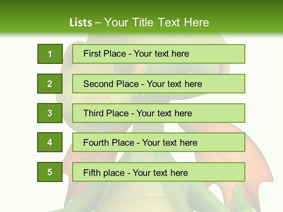 Lizard Wing Cute PowerPoint Template