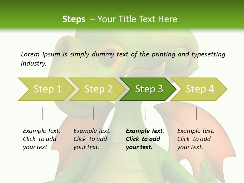 Lizard Wing Cute PowerPoint Template