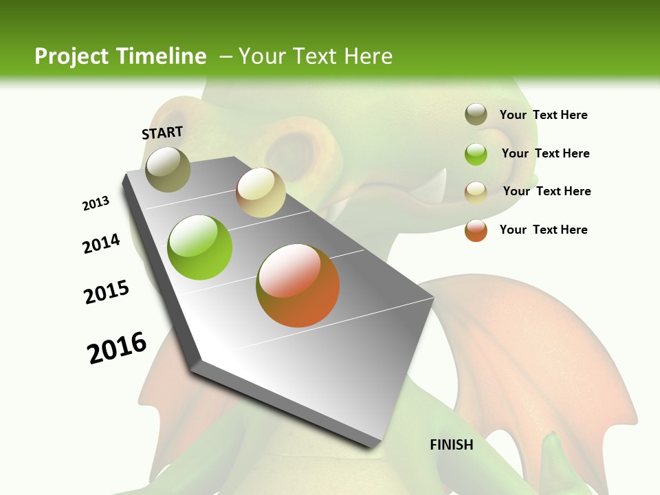 Lizard Wing Cute PowerPoint Template