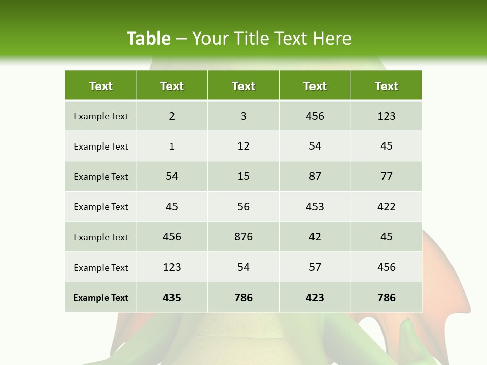 Lizard Wing Cute PowerPoint Template