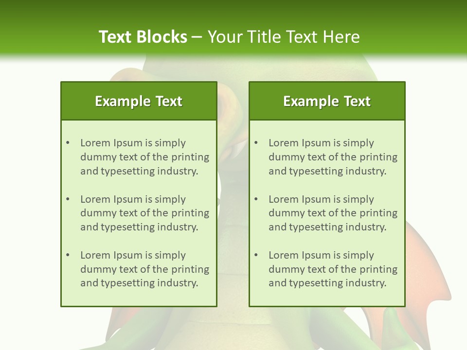 Lizard Wing Cute PowerPoint Template