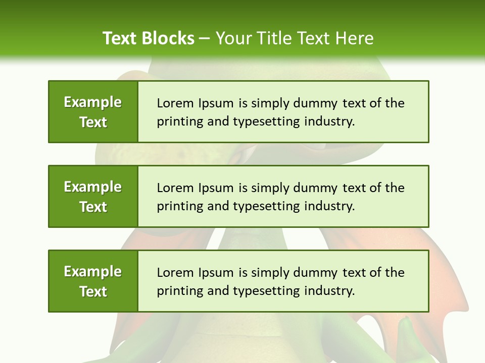 Lizard Wing Cute PowerPoint Template