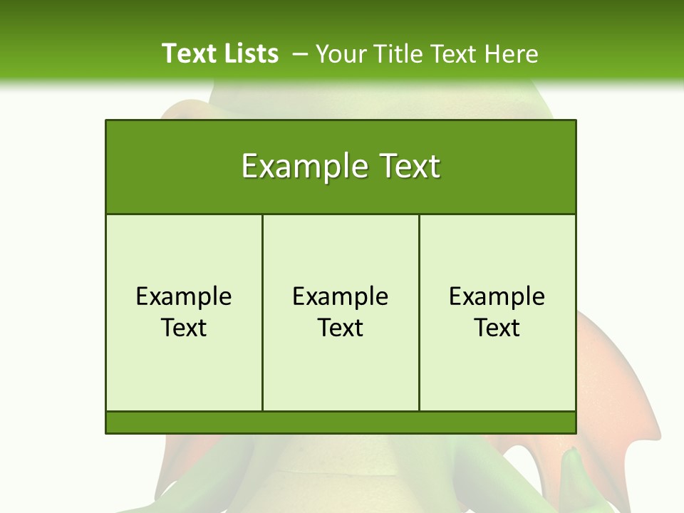 Lizard Wing Cute PowerPoint Template