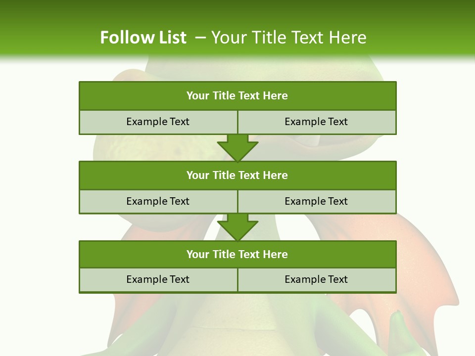 Lizard Wing Cute PowerPoint Template