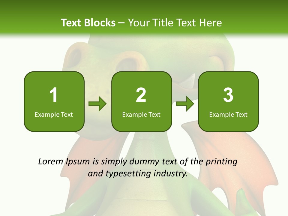 Lizard Wing Cute PowerPoint Template